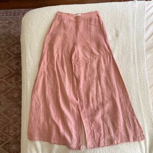 Mansur Gavriel Blush Linen Trousers